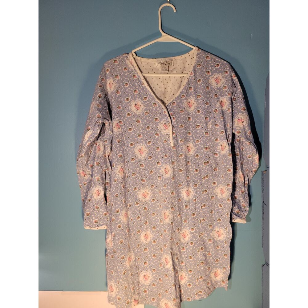 J.O. Intimates Vintage Y2K Womens Long Sleeve Pajama Top Size M